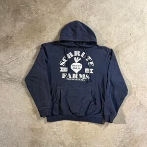 Navy Blue The Office Schrute Farms Graphic Hoodie